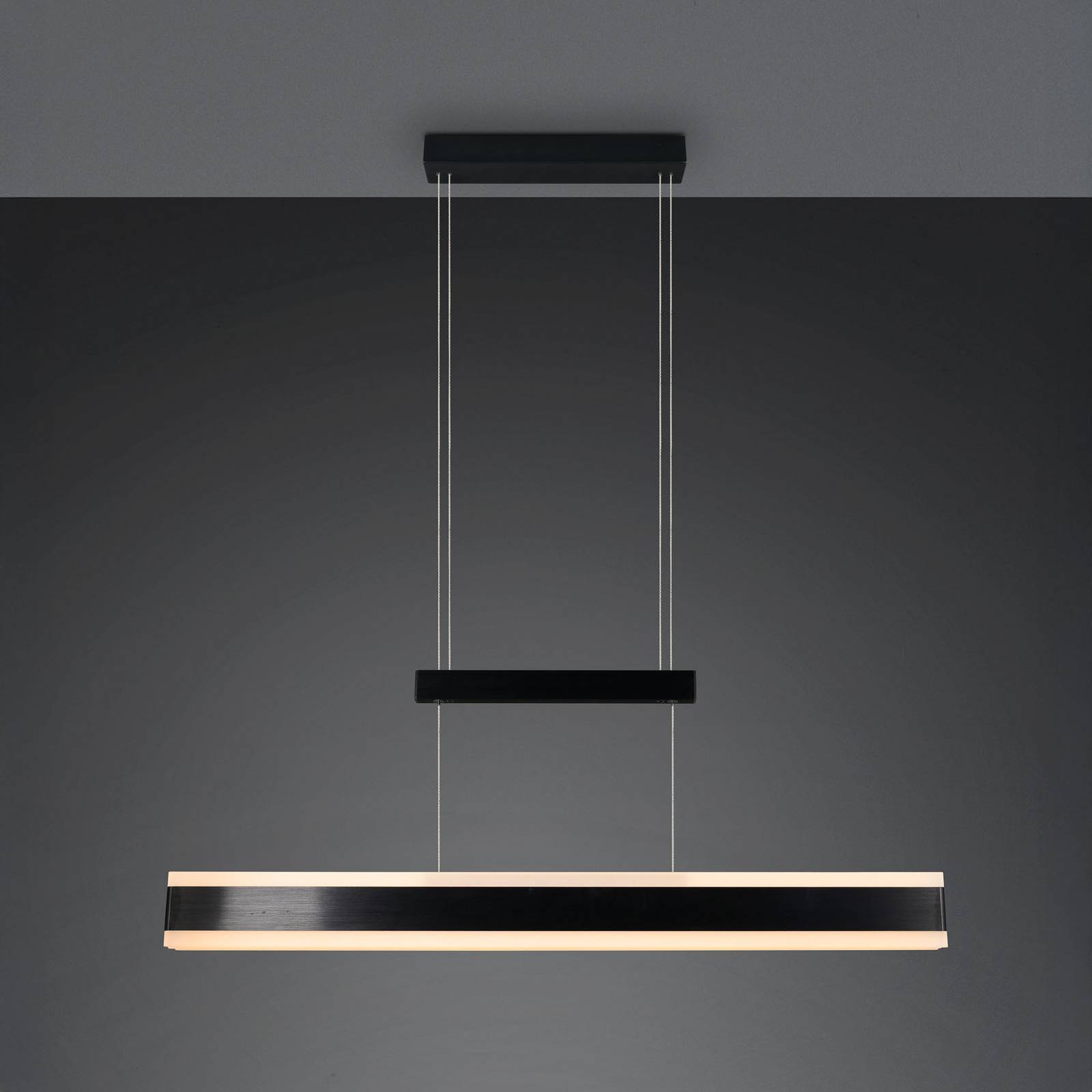 LED-Hängelampe Arcola schwarz, Länge 152 cm Touchdimmer, CCT günstig online kaufen