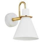 Vegglampe Bona, hvit-messing