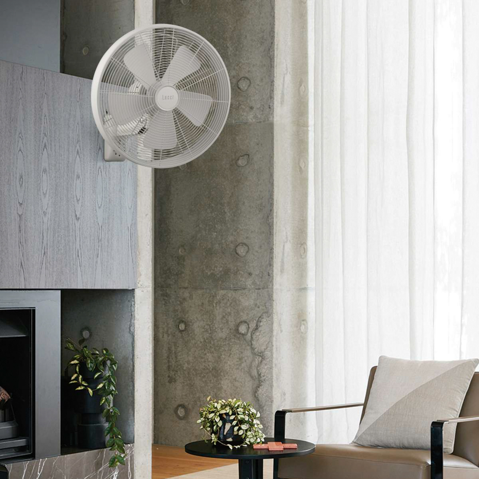 Ventilador de parede Beacon Breeze, branco, Ø 41 cm, silencioso