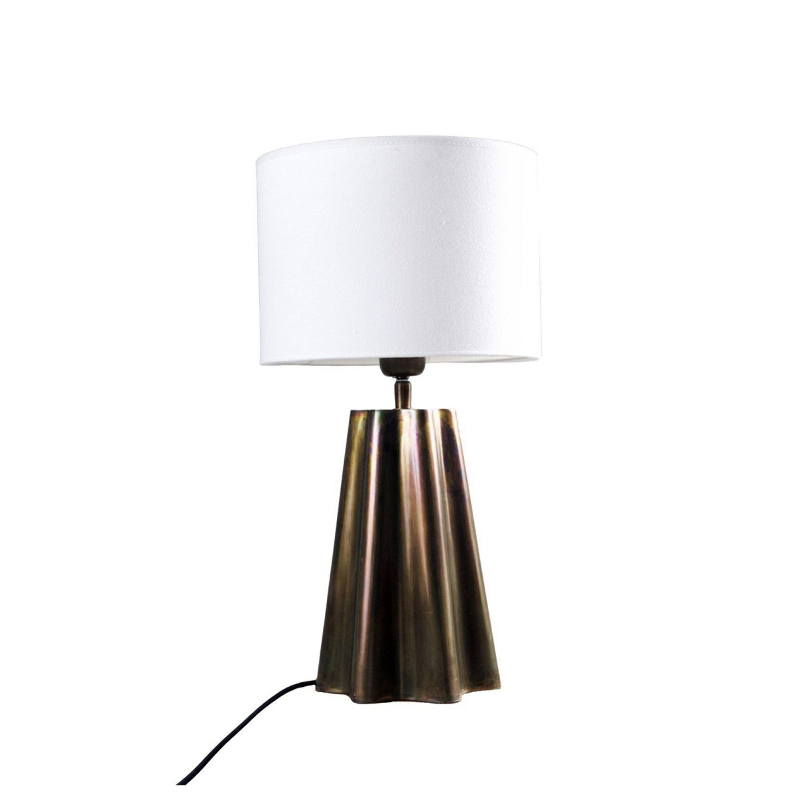 PR Home Tischlampe Aira, Höhe 50 cm, messingfarben/weiß