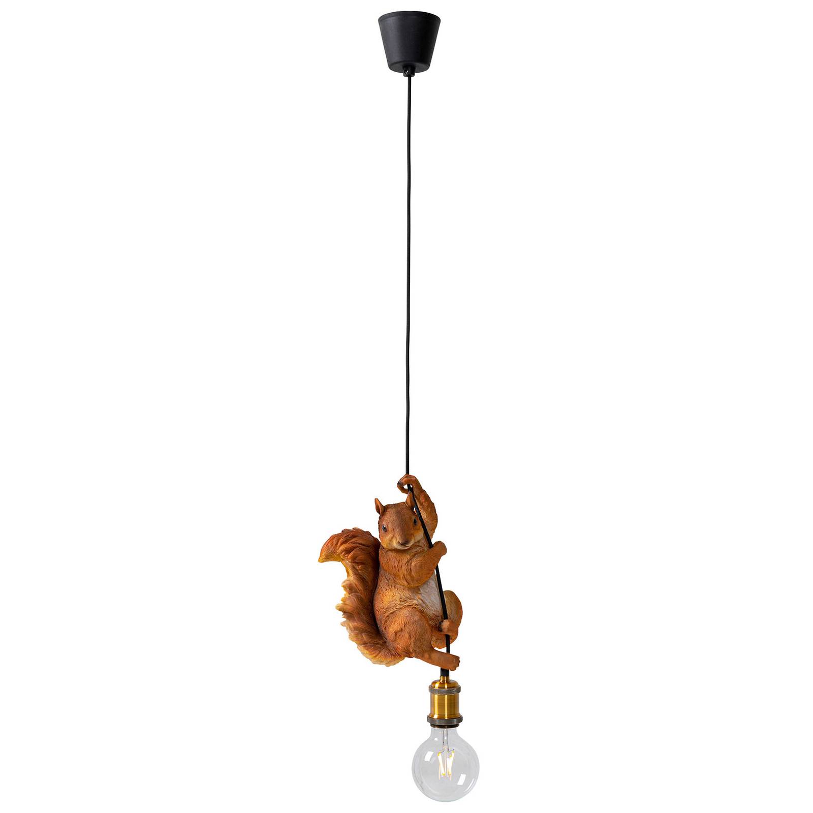 Lampa wisząca Kare Squirrel z modelem wiewiórki