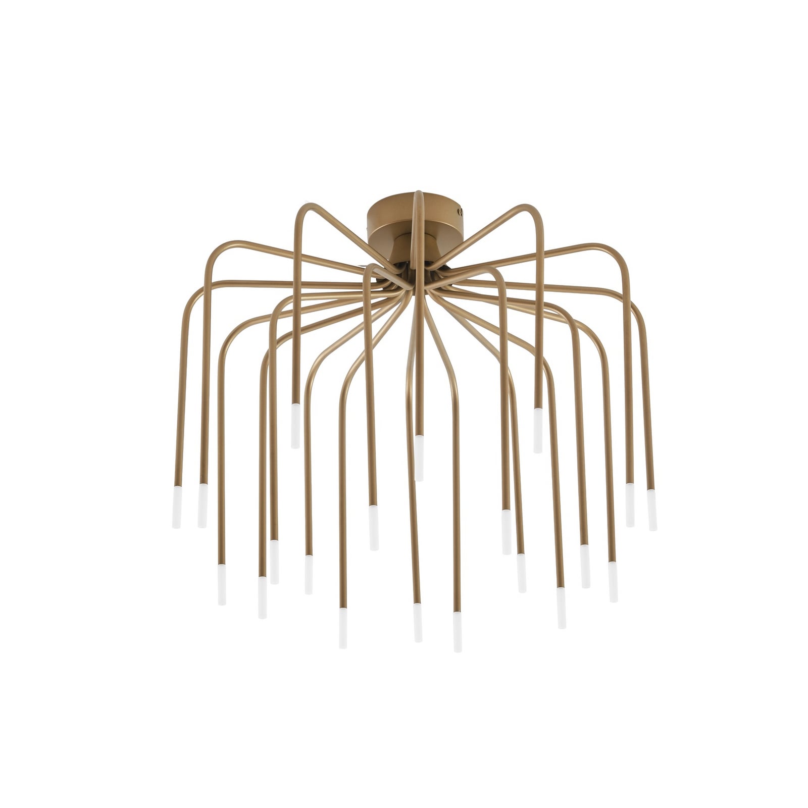 Lucande LED-Deckenlampe Ariadne, Ø 57cm, gold matt, 20-flg. Lucande LED-Deckenlampe Ariadne, Ø 57cm, gold matt, 20-flg.