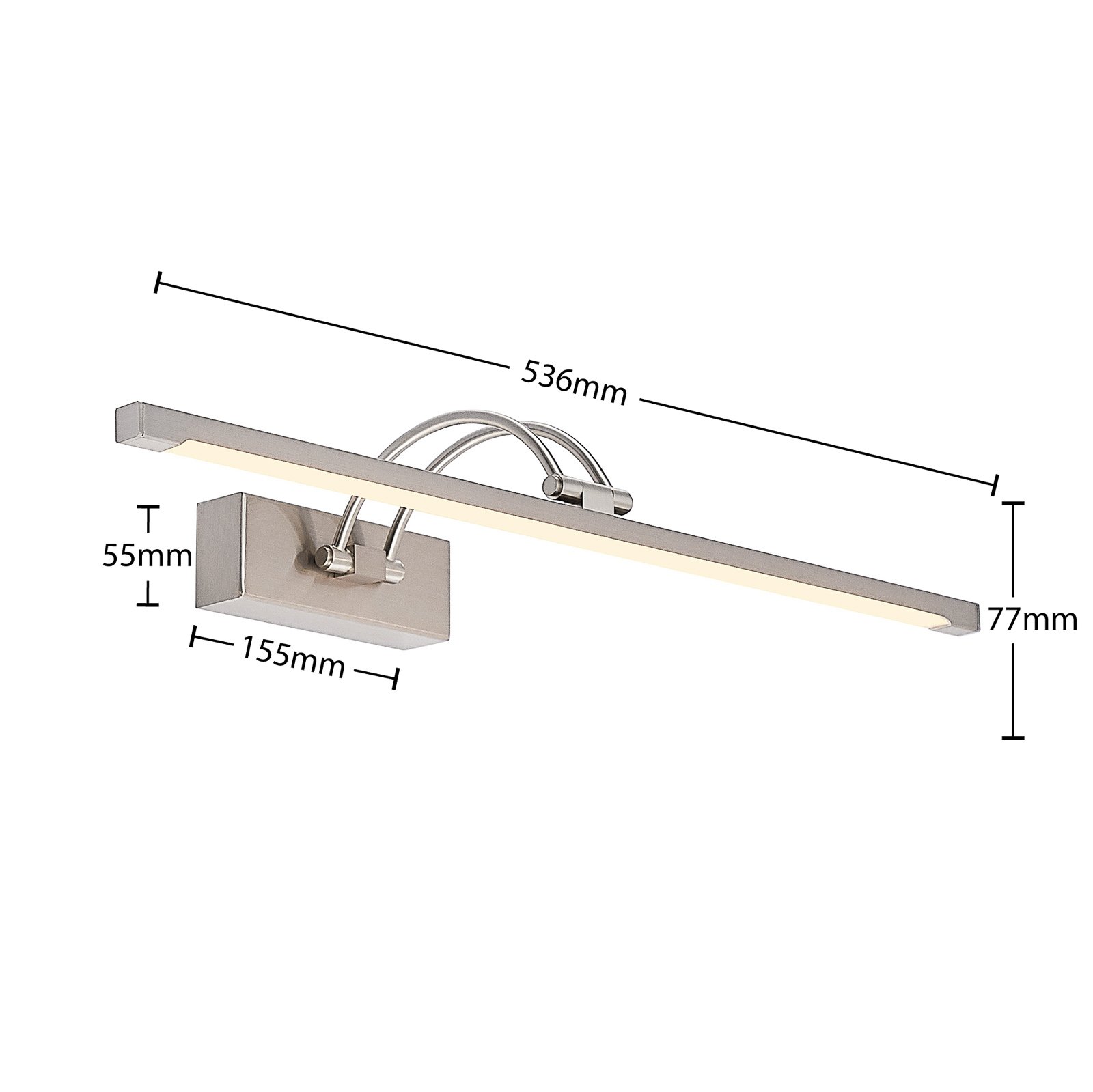 Felena LEDAplique de Pared Satin Nickel - Lucande