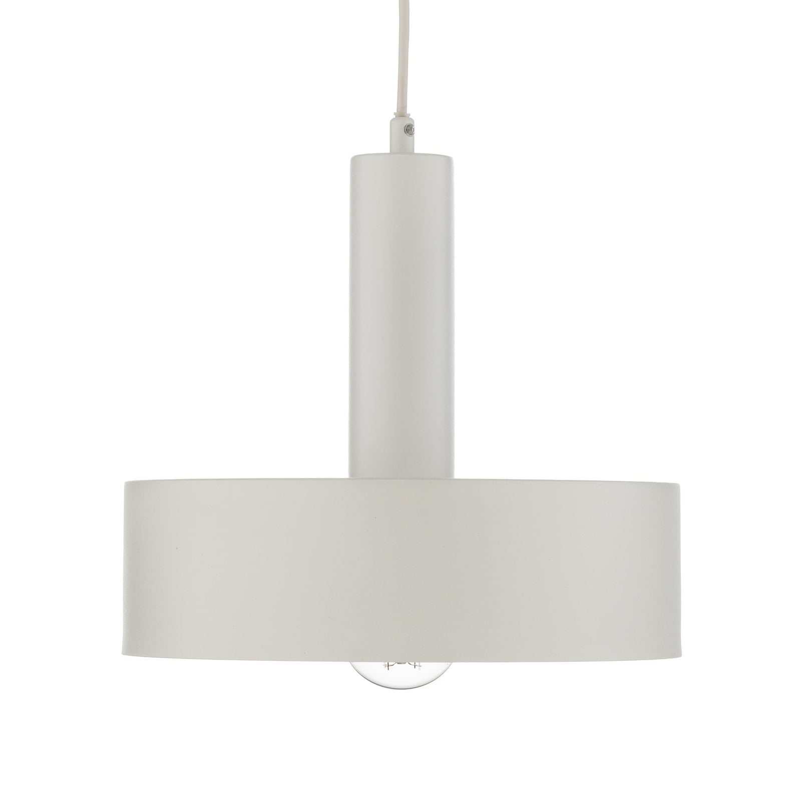 Vitrum round pendant light, white, cylindrical, Ø 27 cm