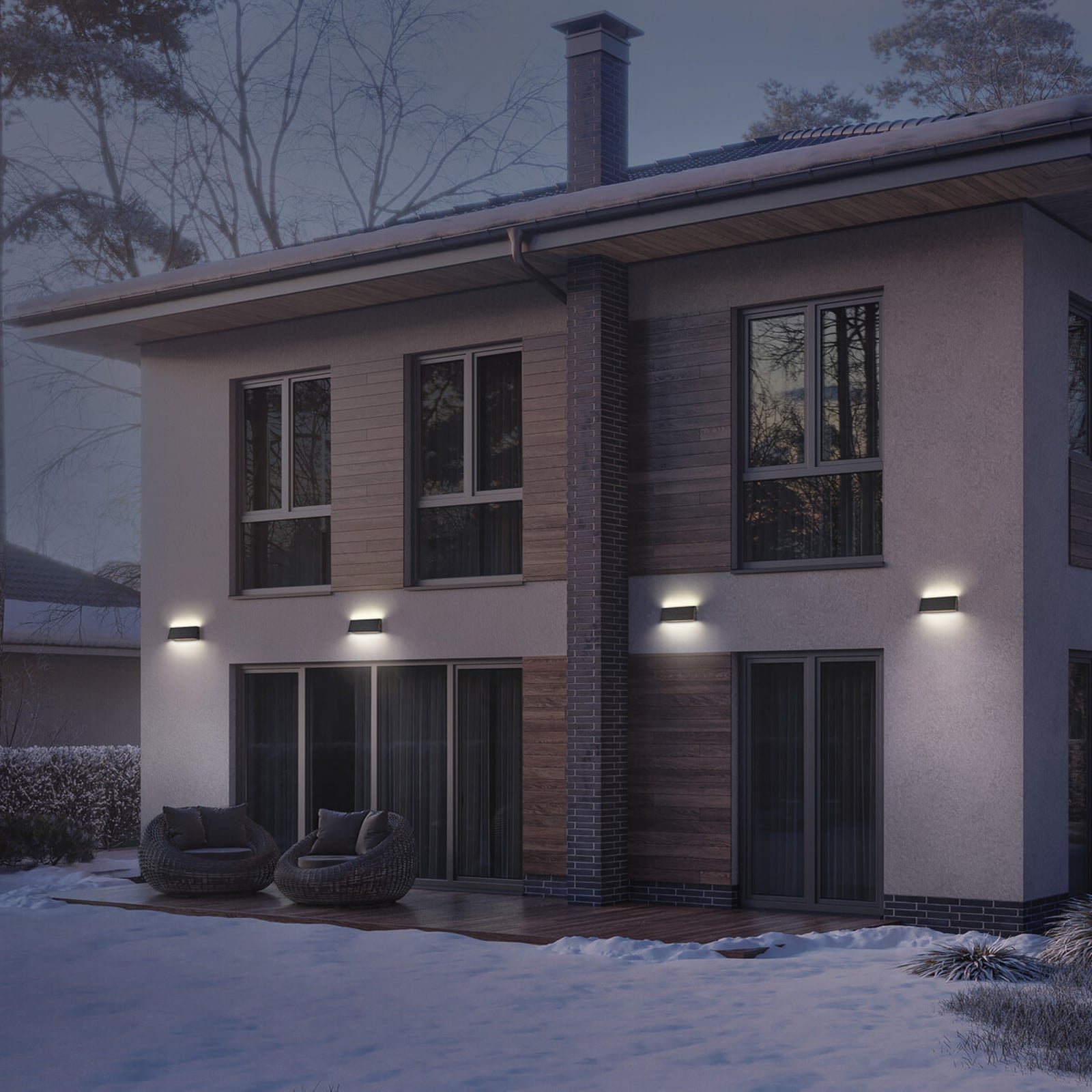 OSRAM ENDURA STYLE UPDOWN szürke napelemes fali lámpa, érzékelő, IP54