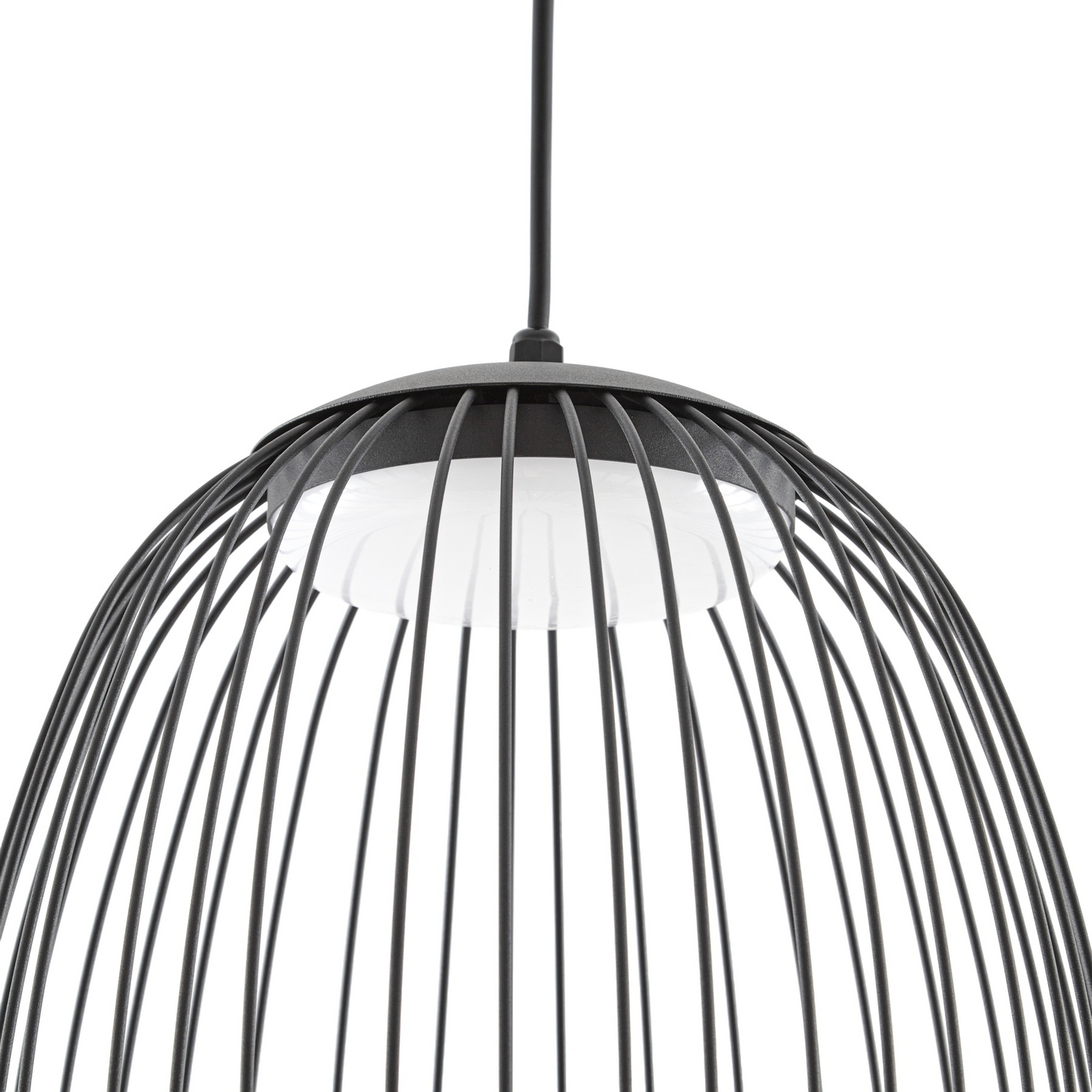 Lucande Richi LED-riippuvalaisin, musta, 40 cm, himmennettävä
