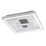 Paul Neuhaus LED plafondlamp Eliza, wit, metaal, 48x48 cm