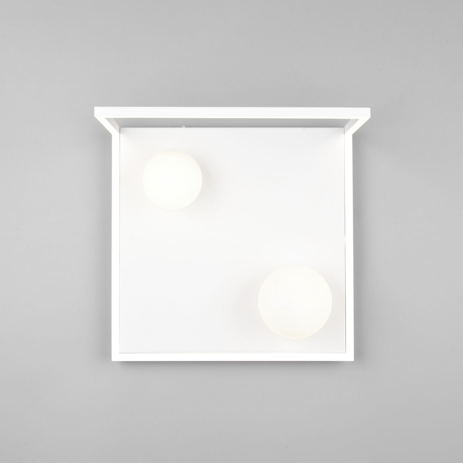 Plafón LED Arola, blanco mate, ancho 37 cm, metal Plafón LED Arola, blanco mate, ancho 37 cm, metal