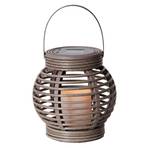 Brown solar light Lantern in rattan look with LED