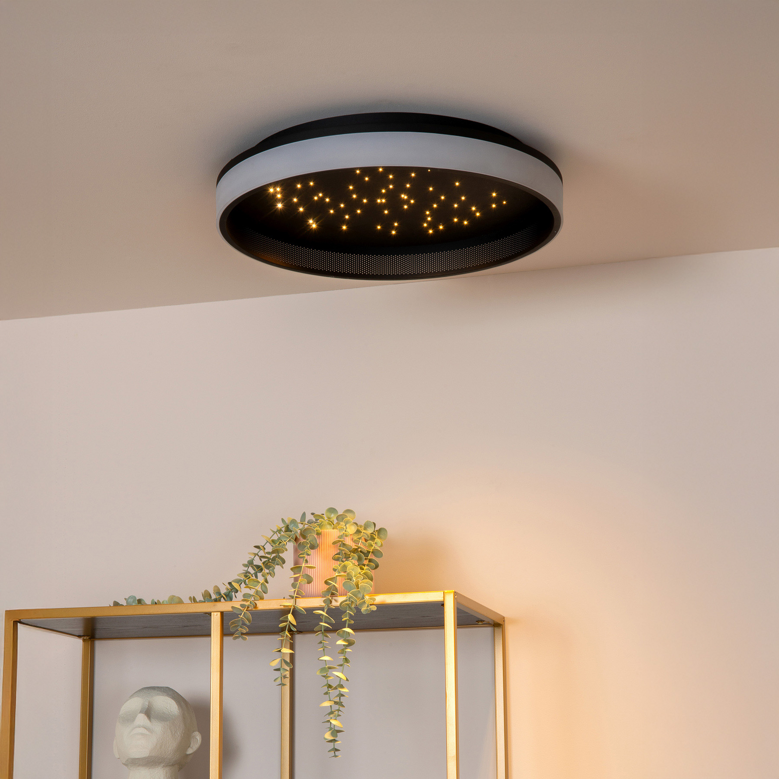 LED-Deckenleuchte ESTREJA, schwarz, Ø 40 cm, CCT, stepdim LED-Deckenleuchte ESTREJA, schwarz, Ø 40 cm, CCT, stepdim