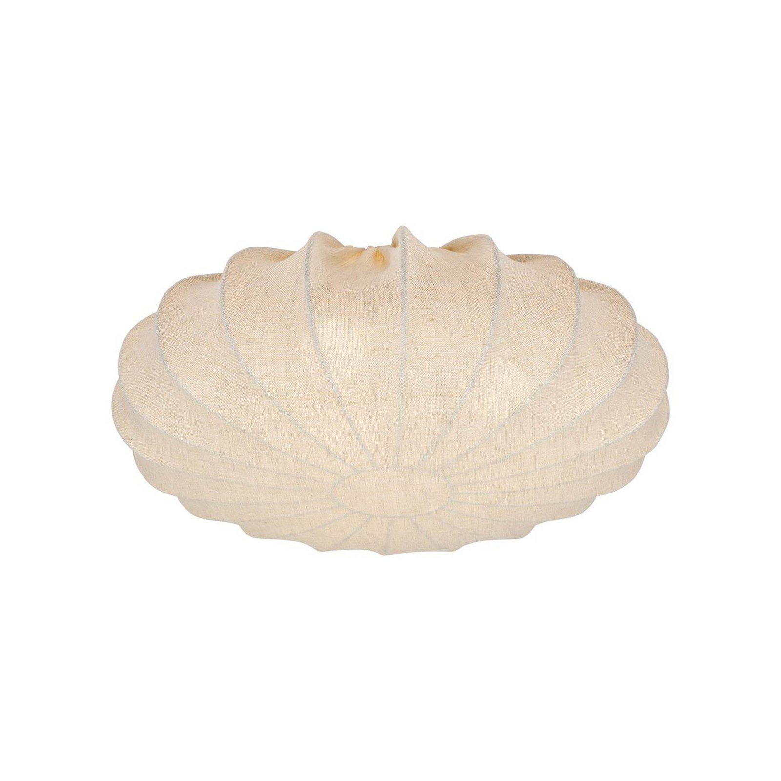 PR Home ceiling light Plafond, linen textile, Ø 42 cm, grey