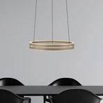 PURE LED-Hängeleuchte E-Loop, bronze, Ø 50 cm, Aluminium CCT