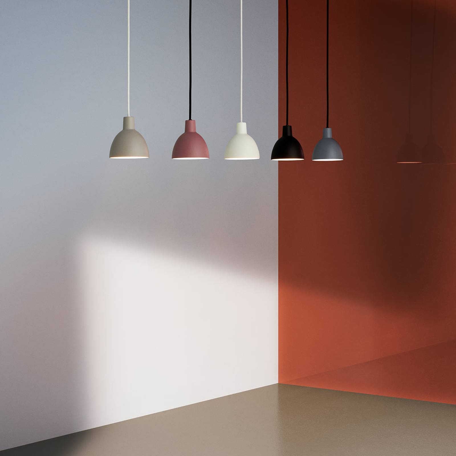 Louis Poulsen Toldbod 120, lampa niebieskoszara