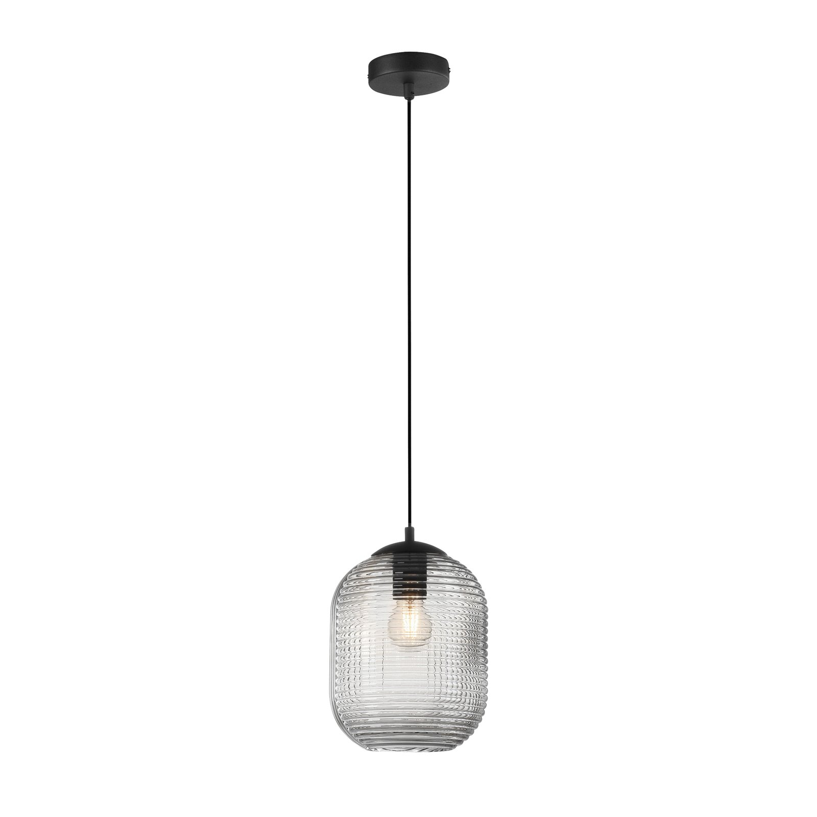 Paul Neuhaus Shitake pendant light, glass, Ø 19 cm, E27
