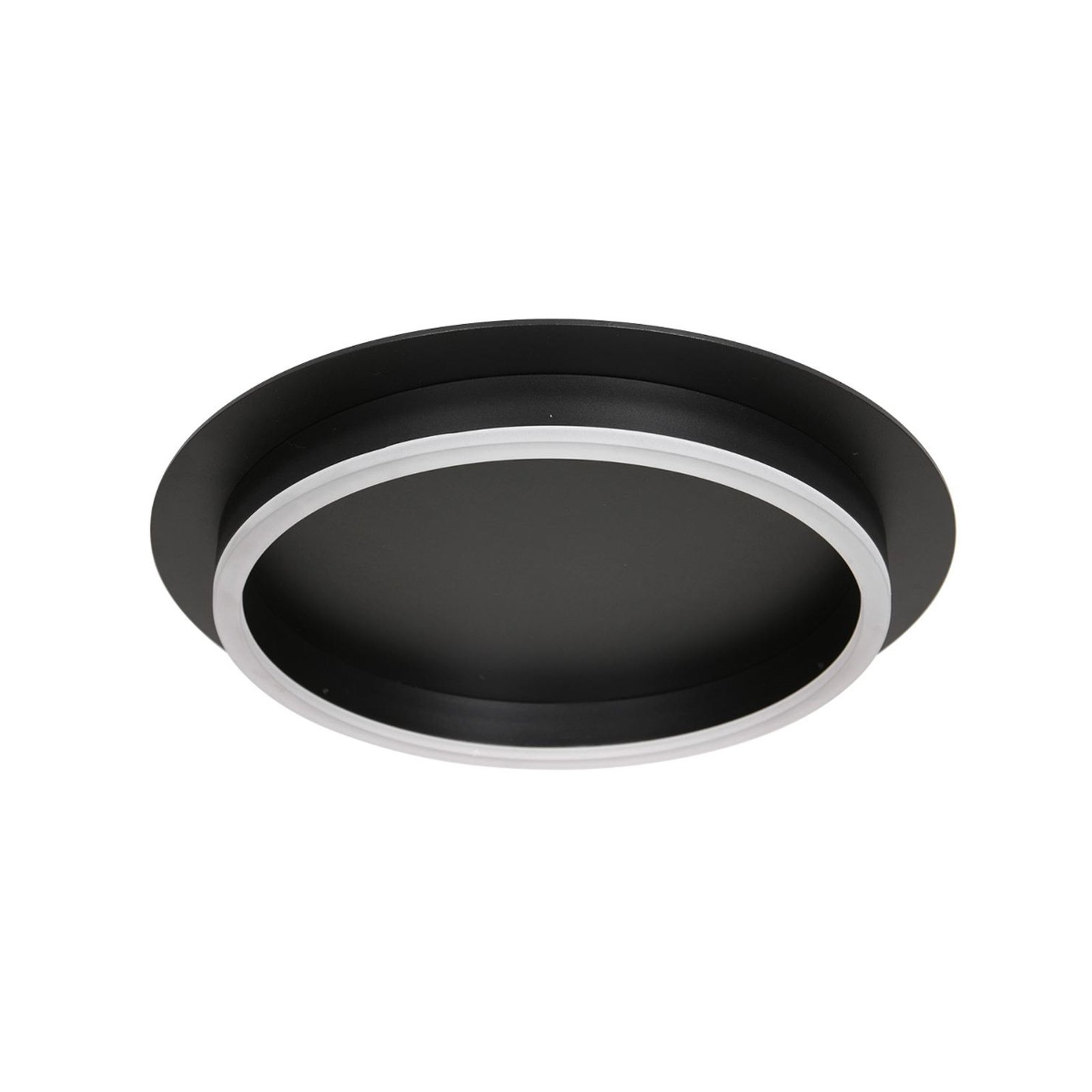 LED ceiling light Ringlux, black, Ø 32 cm, metal