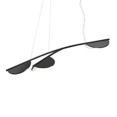FLOS Almendra Organic lámpara colgante 3 luces corta negra