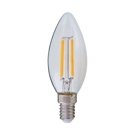 E14 bombilla vela LED filamento 4W, 470 lm, 2.700K