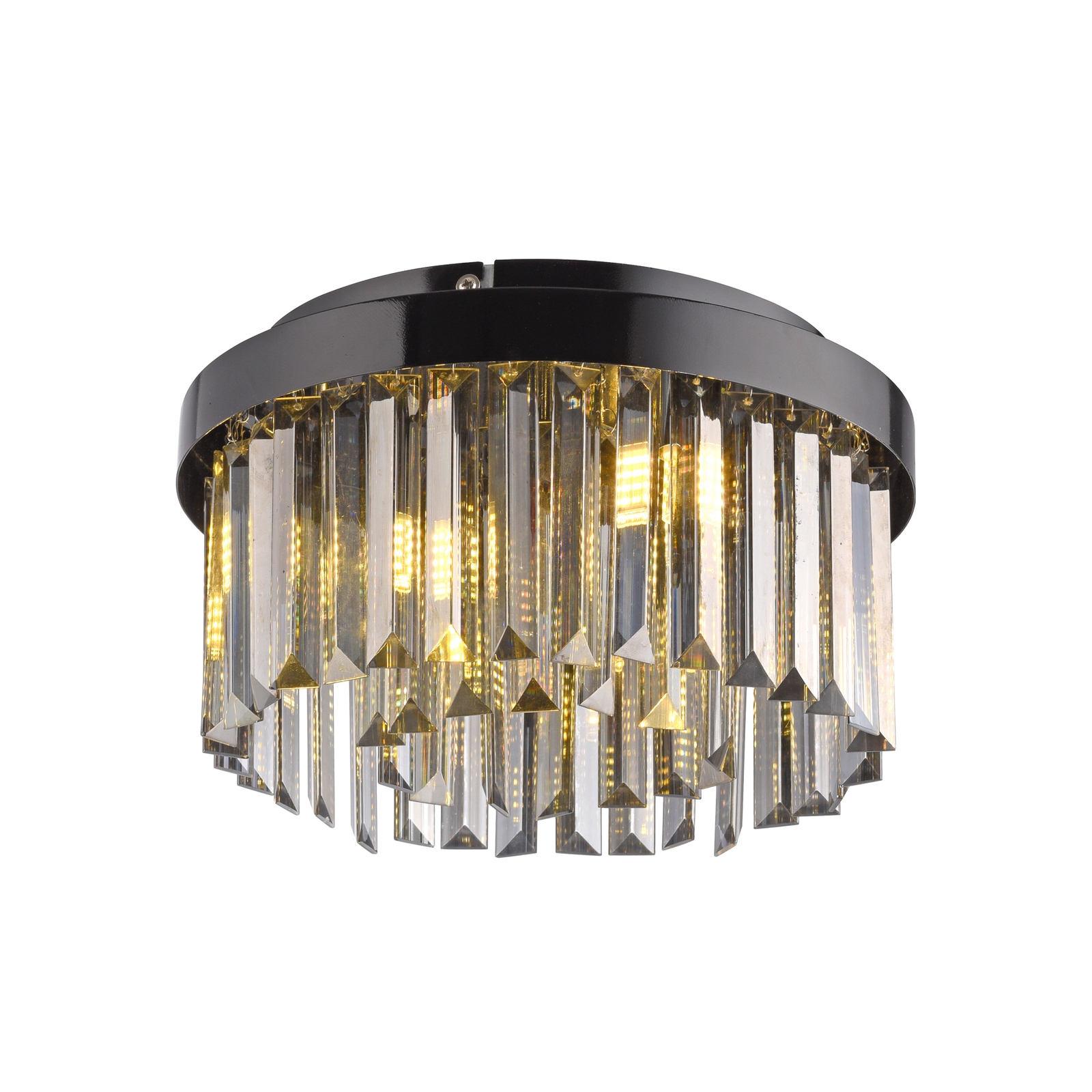 JUST LIGHT. Kulunka loftlampe, krystalglas, sort