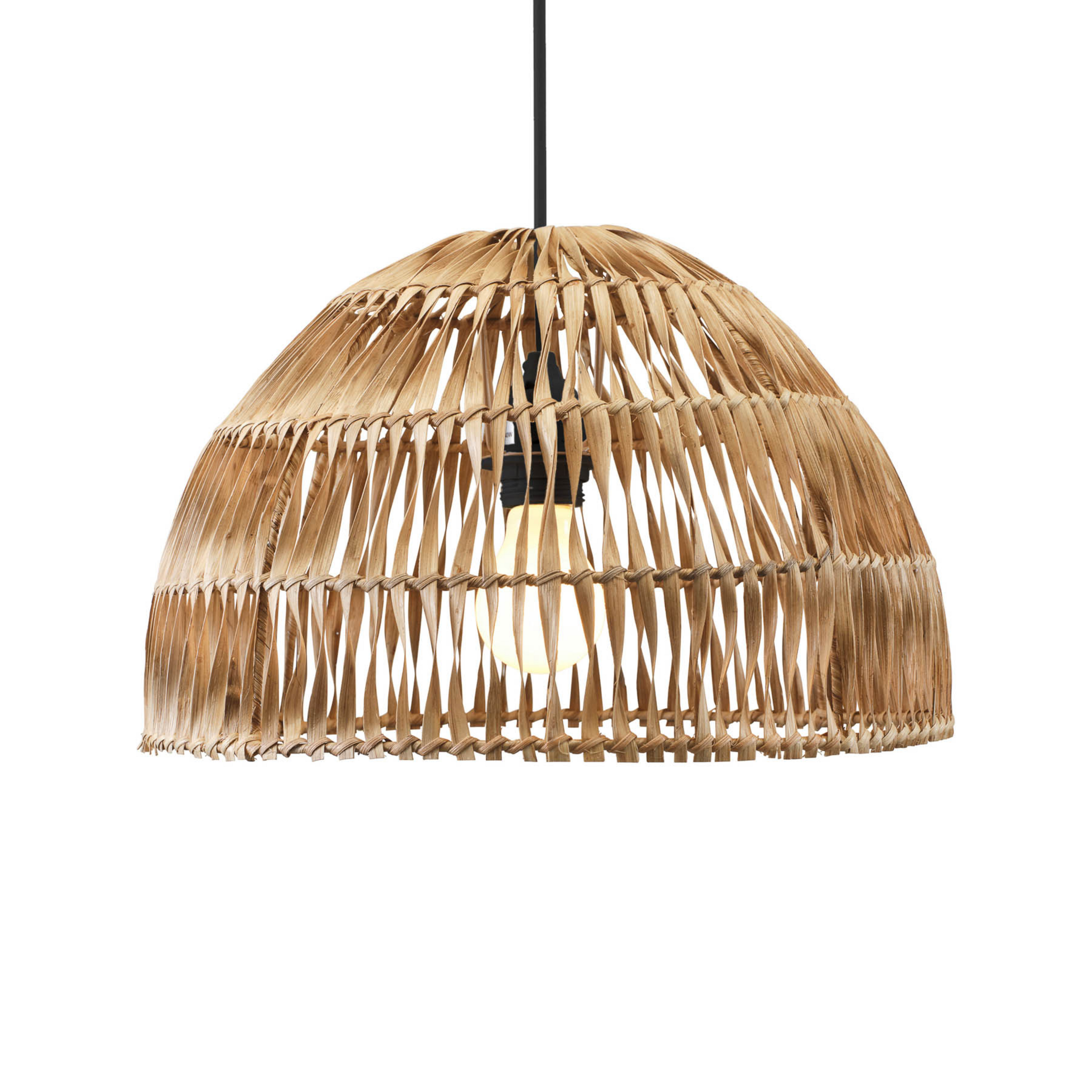 PR Home Piekaramais gaismeklis Lace, rotangpalmu abažūrs, Ø 37 cm