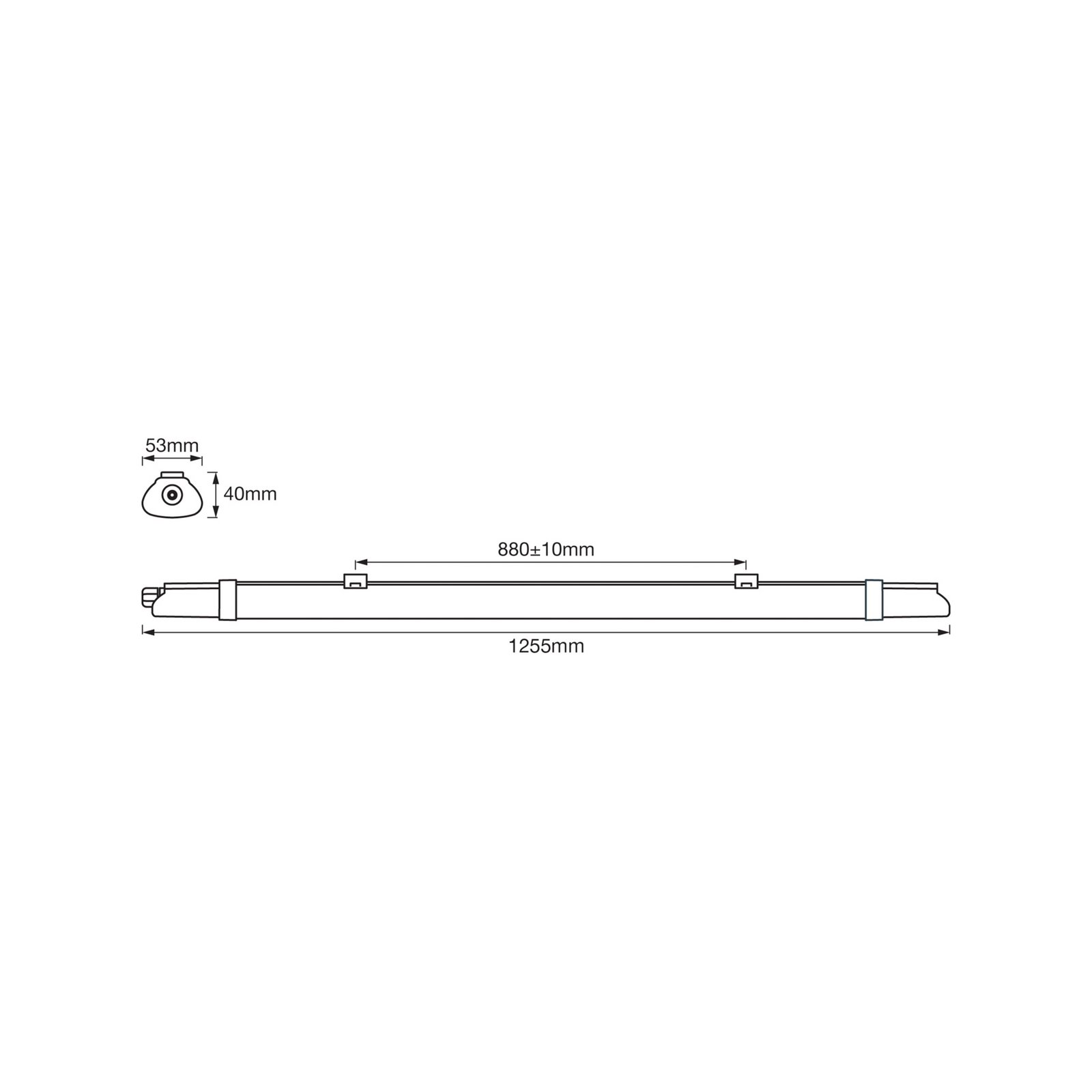 OSRAM LED-Feuchtraumlampe SUBMARINE SLIM VALUE, 125 cm, IP65