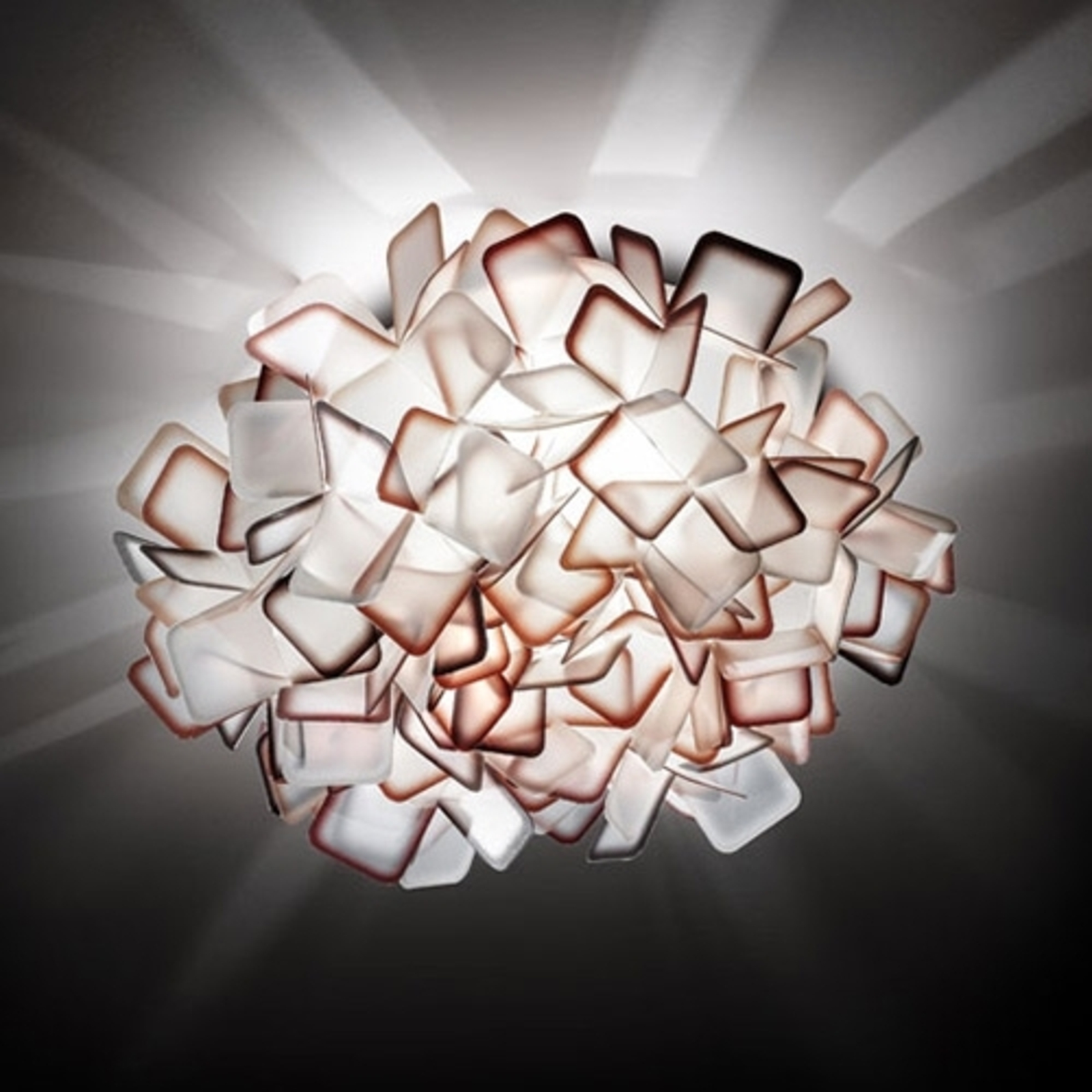 Slamp Enchanting Clizia wall light, orange, for Living / Dining Room, Opalflex®, E27, 20 W, energy efficiency: A++, H: 20 cm