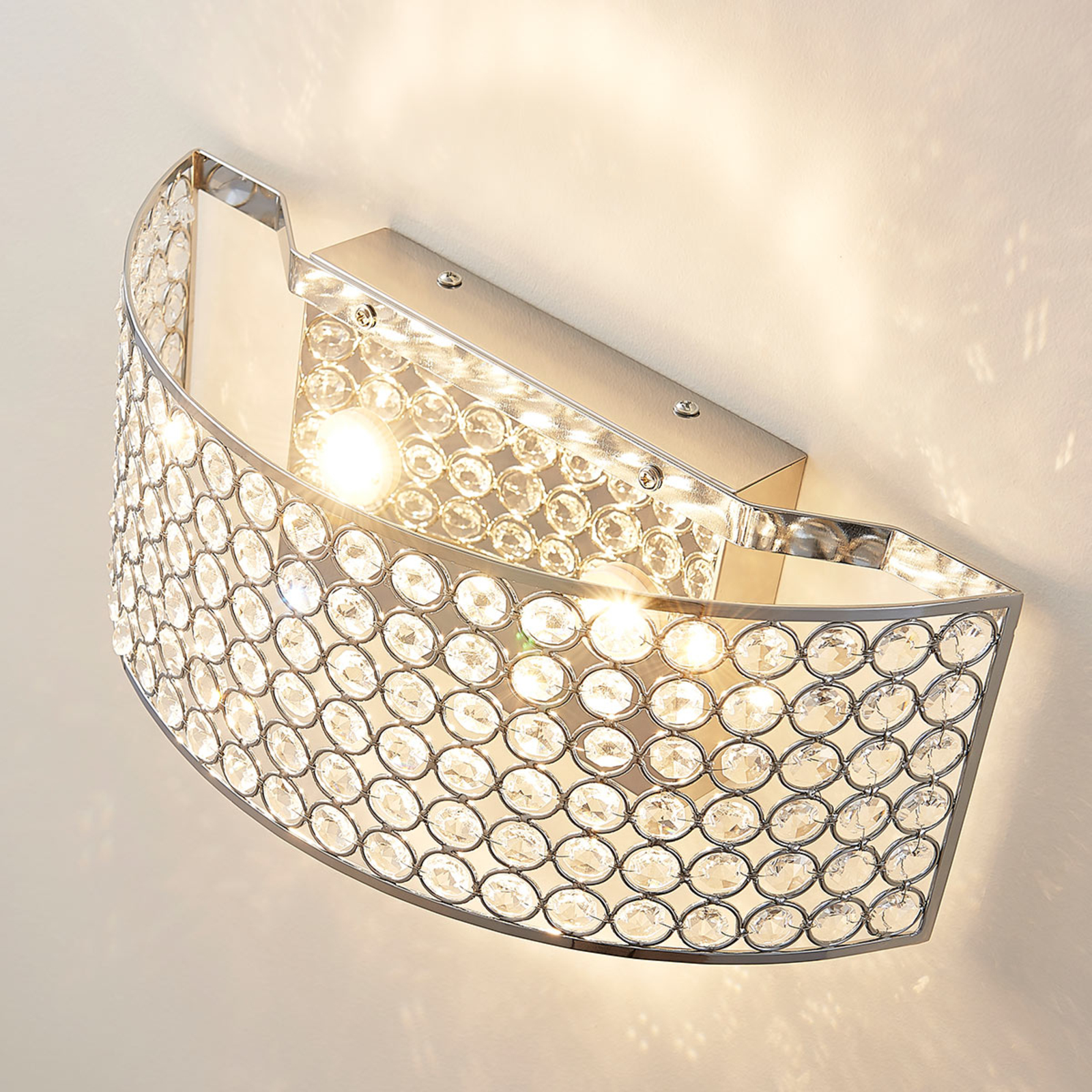 Alizee Aplique de Pared Chrome/Clear - Lucande
