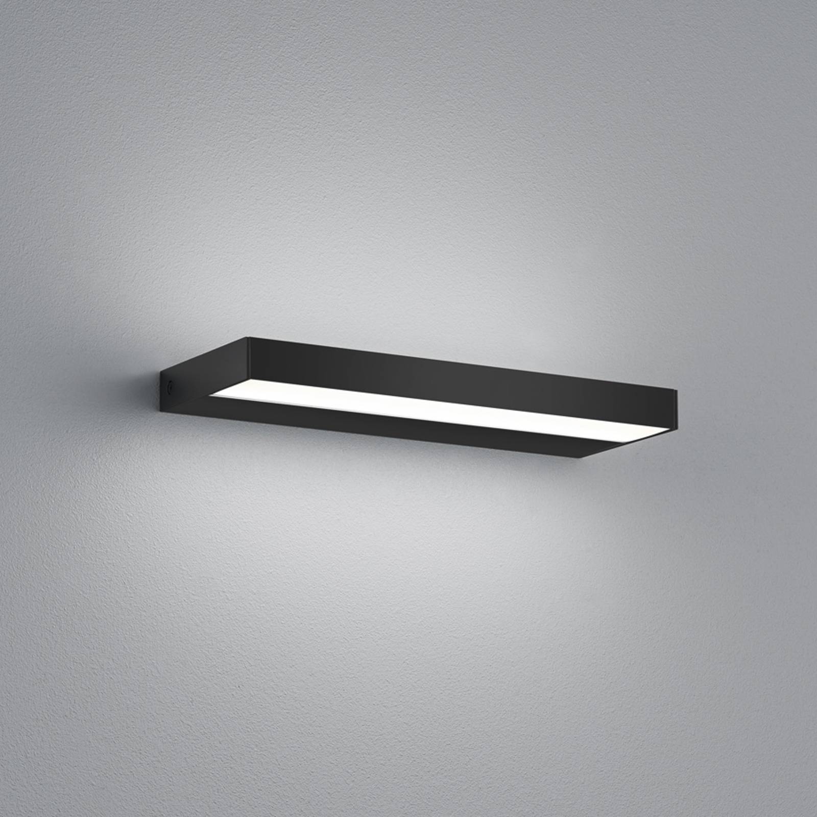 Image of Applique a LED Helestra Slat, nero opaco 30 cm
