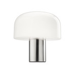 FLOS Bellhop Glass T lampada da tavolo, colore alluminio, altezza 34 cm