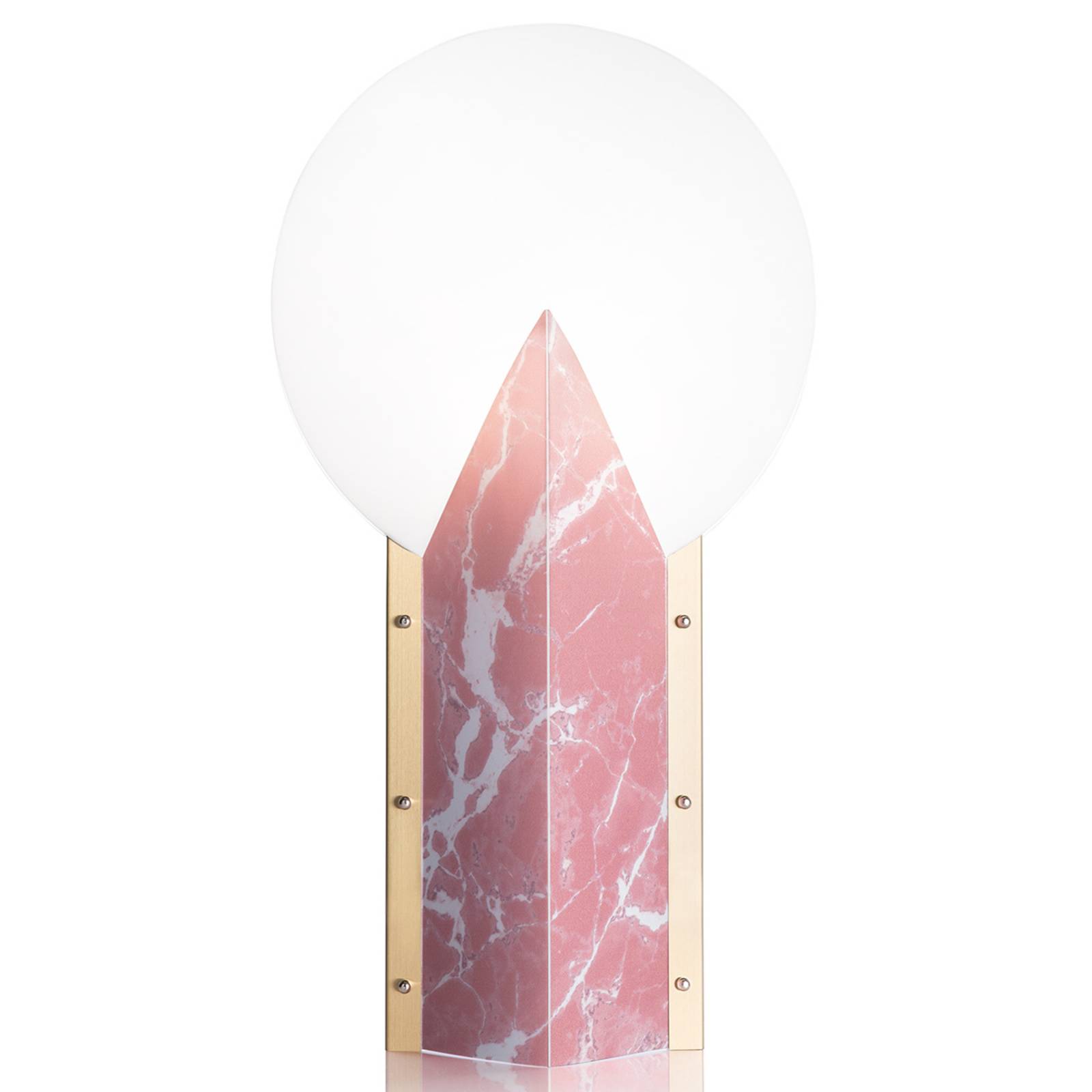 Slamp Moon 25th Anniversary table lamp magenta, for Living / Dining Room, aluminium, Opalflex®, E27, 10 W, L: 30 cm, W: 14 cm, H: 57 cm