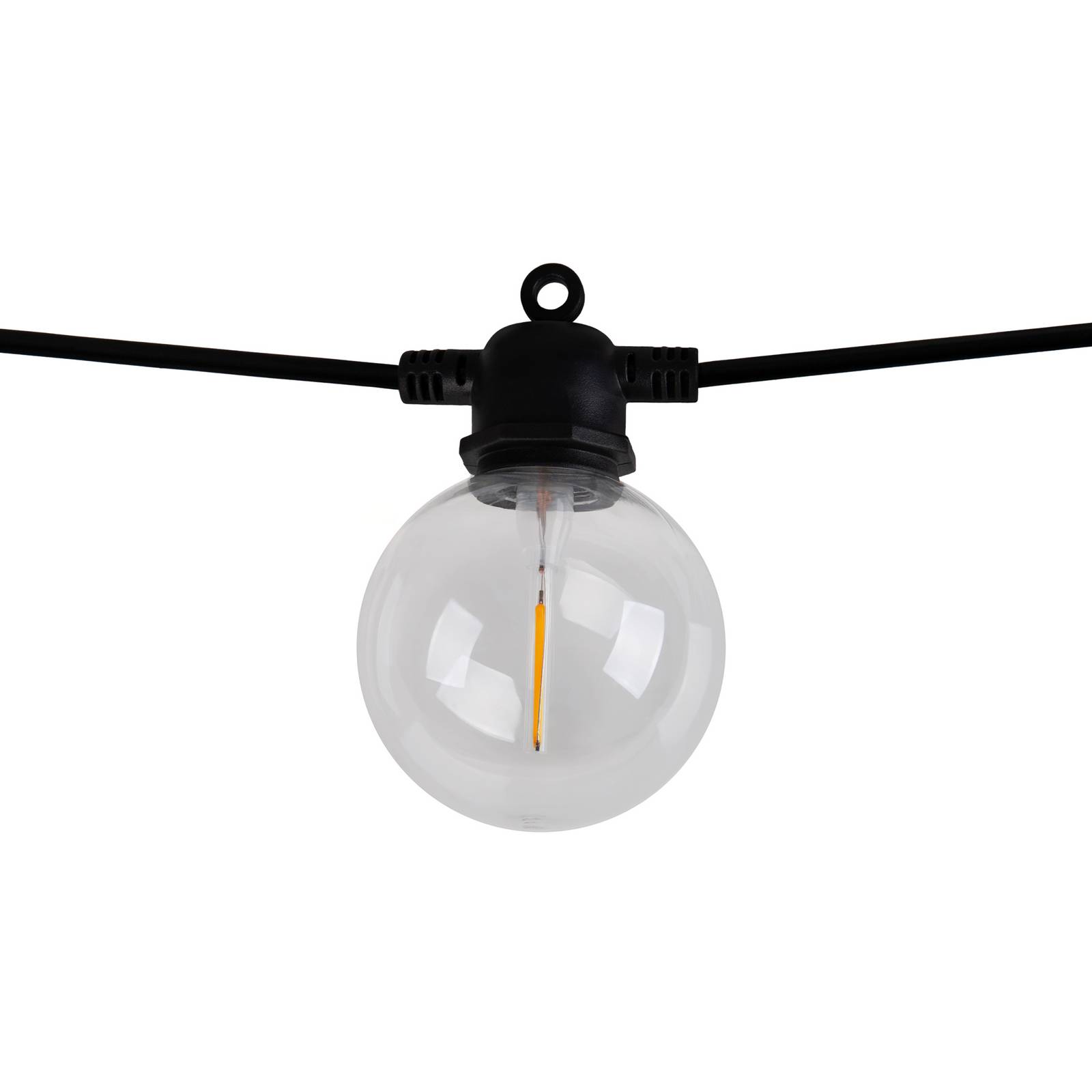 Łańcuch świetlny LED CADENA, 2500 K, czarny, 10-punktowy, 10 m