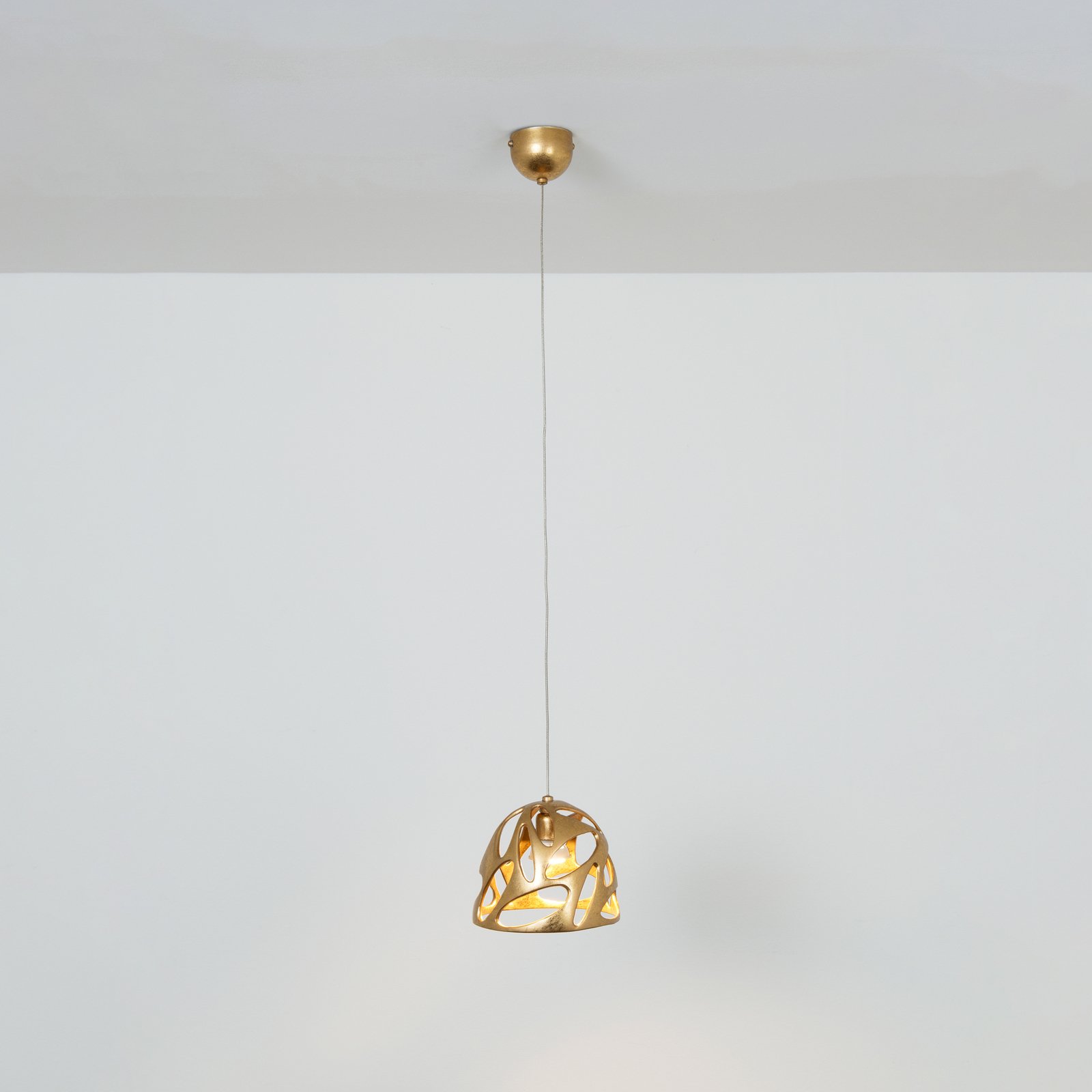 Hanglamp Talismano, goud, Ø17cm