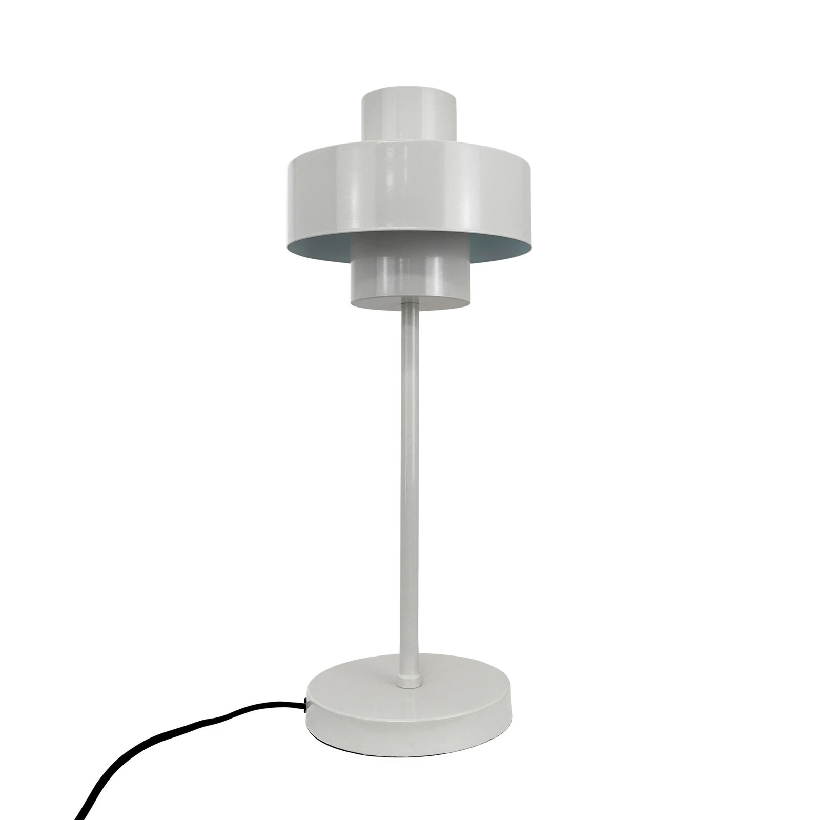 Dyberg Larsen stolová lampa Stoke, tmavo biela, výška 49,5 cm