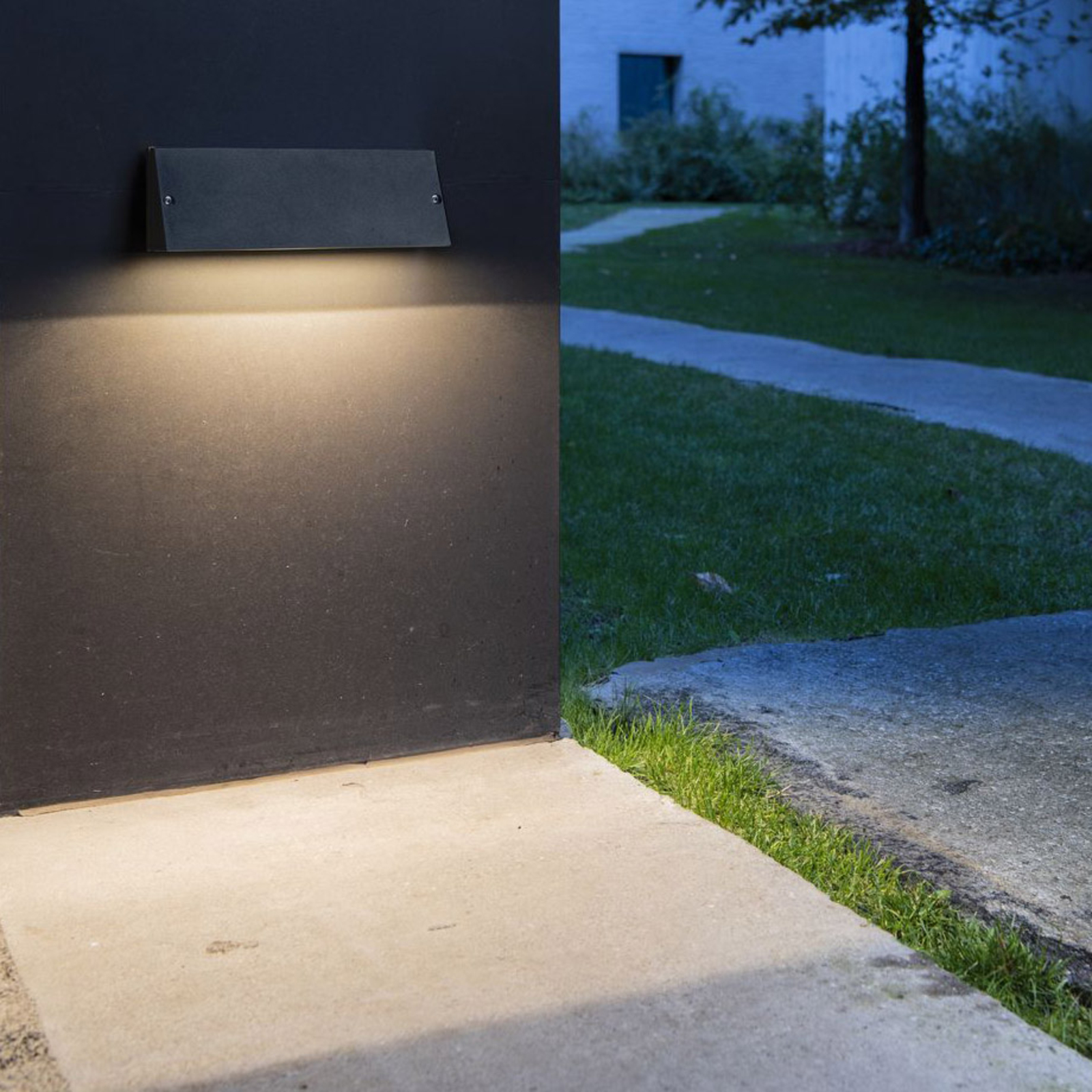 SLV Pema LED-utomhusvägglampa, CCT, svart