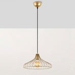 Depay pendant light, gold, 1-bulb, metal, Ø 36 cm, E27