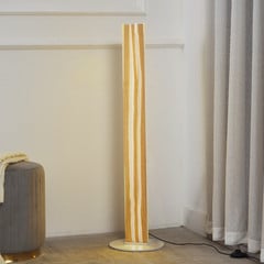 Lucande LED-lattiavalaisin Silja, 101 cm, puu, hartsi, 3000K