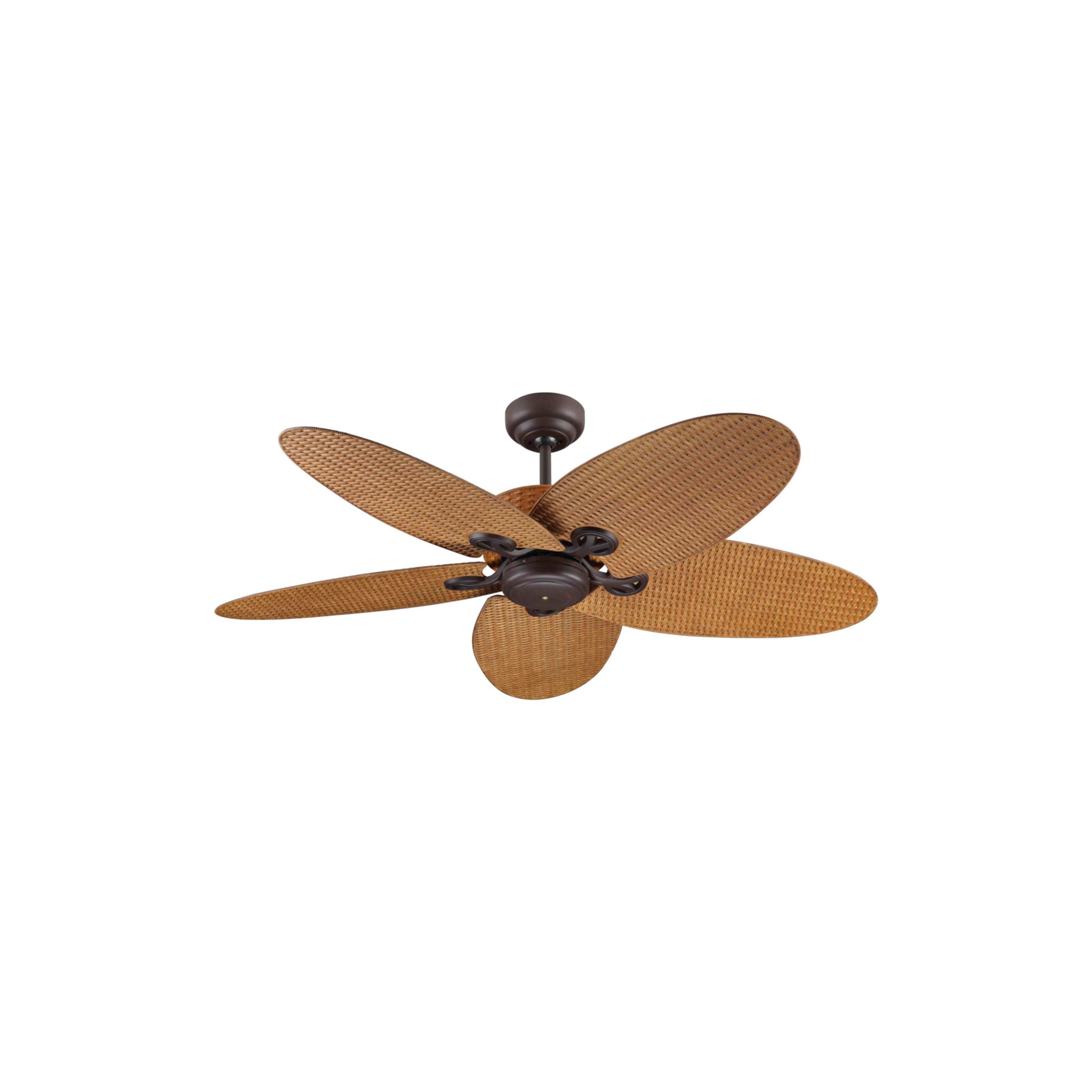Beacon Ventilateur de plafond Fijian II, brun, Ø 132 cm, silencieux