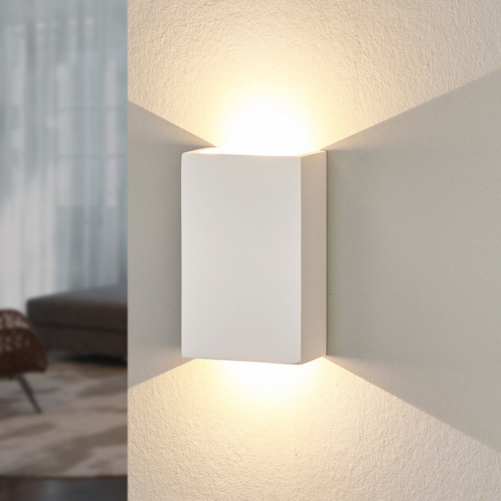 Fabiola LED fali lámpa gipszből, magassága 16 cm