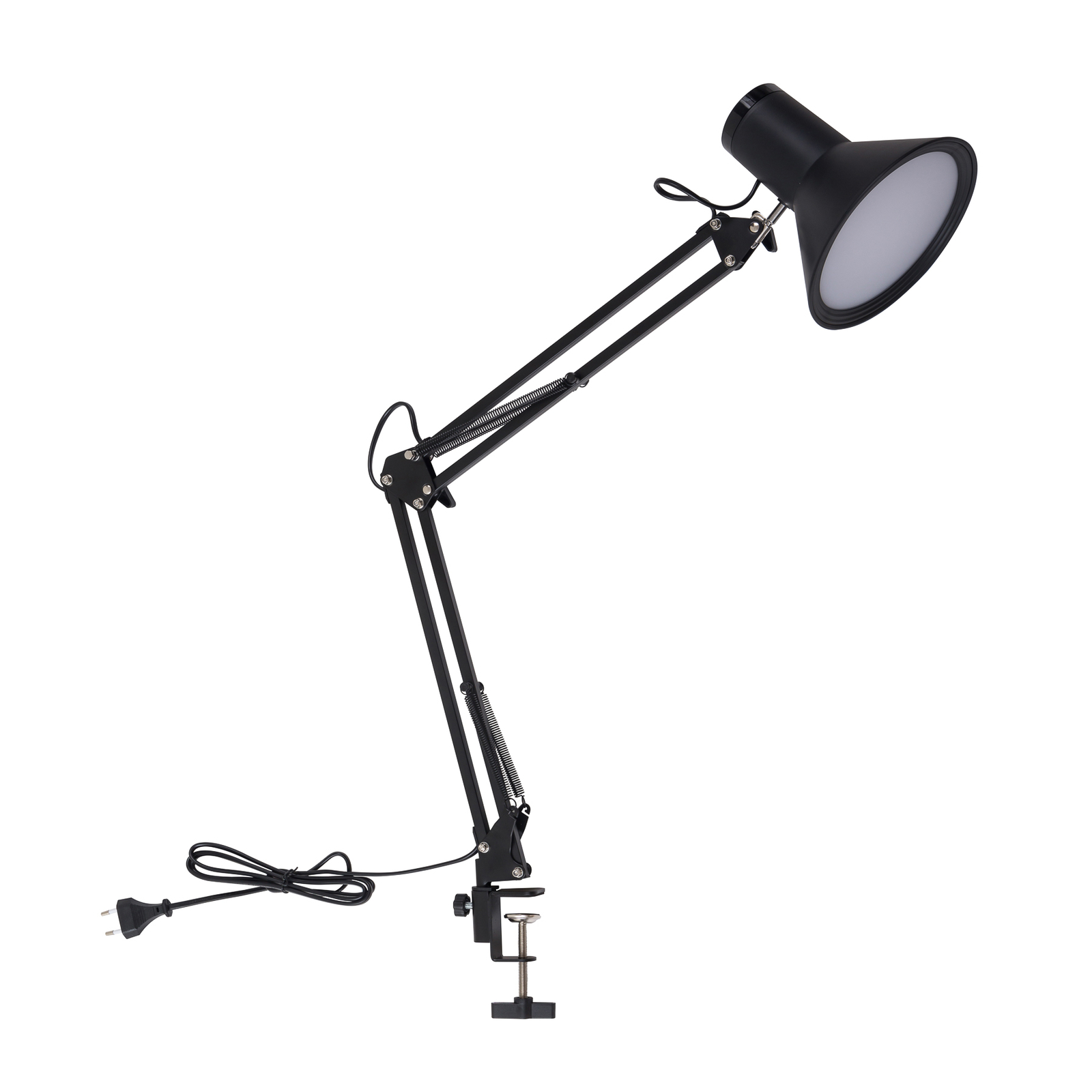Lindby LED klemlamp Undra, zwart, dimbaar, verstelbaar