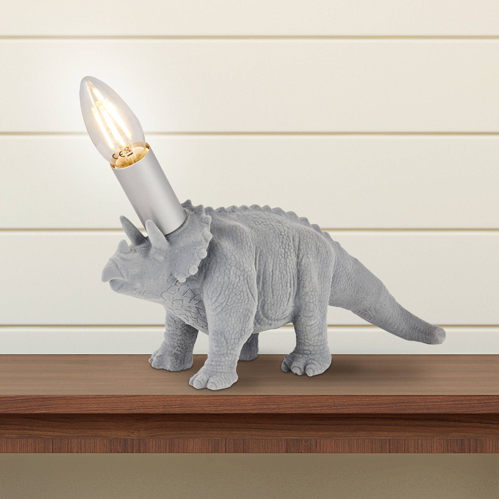 Searchlight Bordlampe X Triceratops keramik