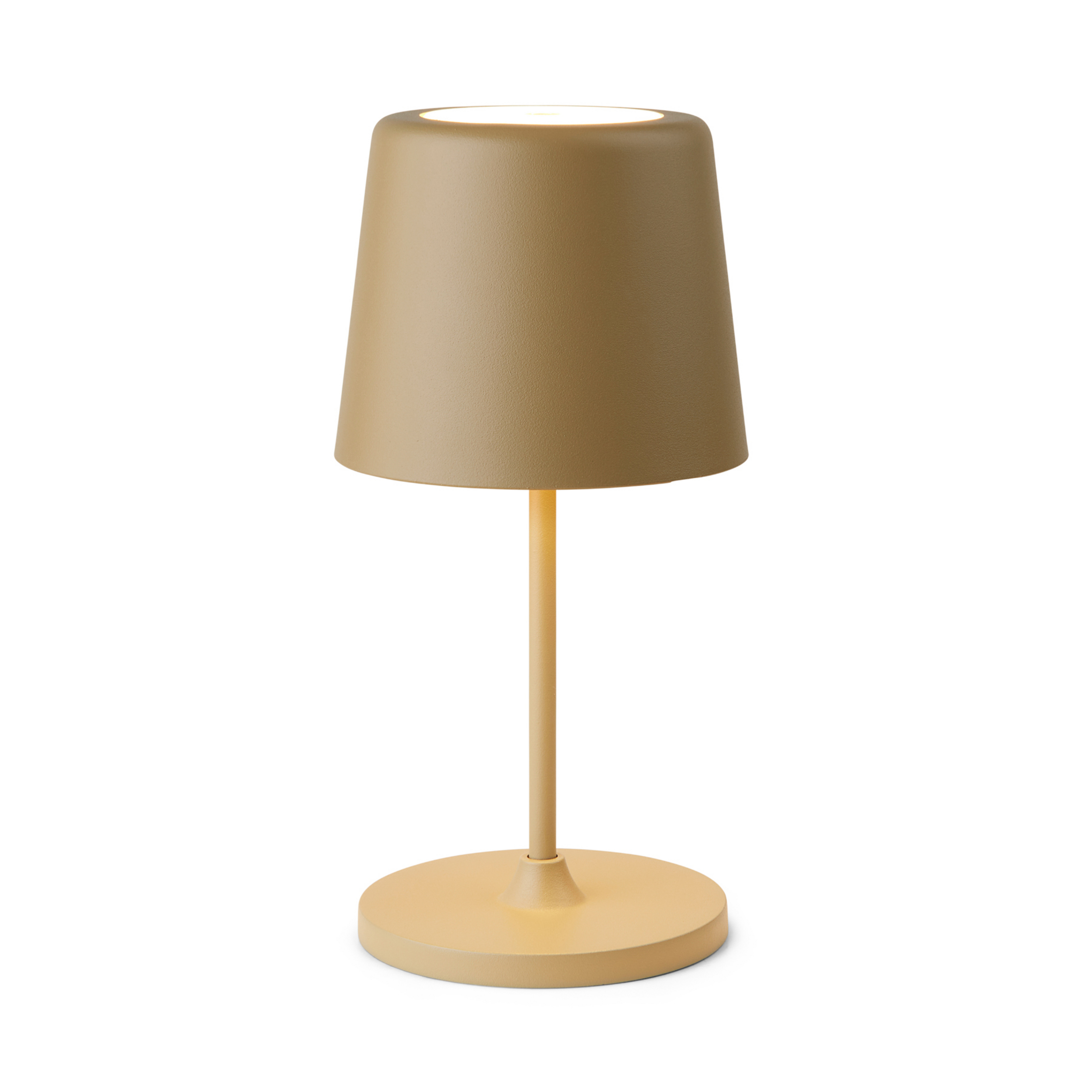 Lampe à poser LED rechargeable LUMEN, marron, 23 cm, IP44 - Halo Design