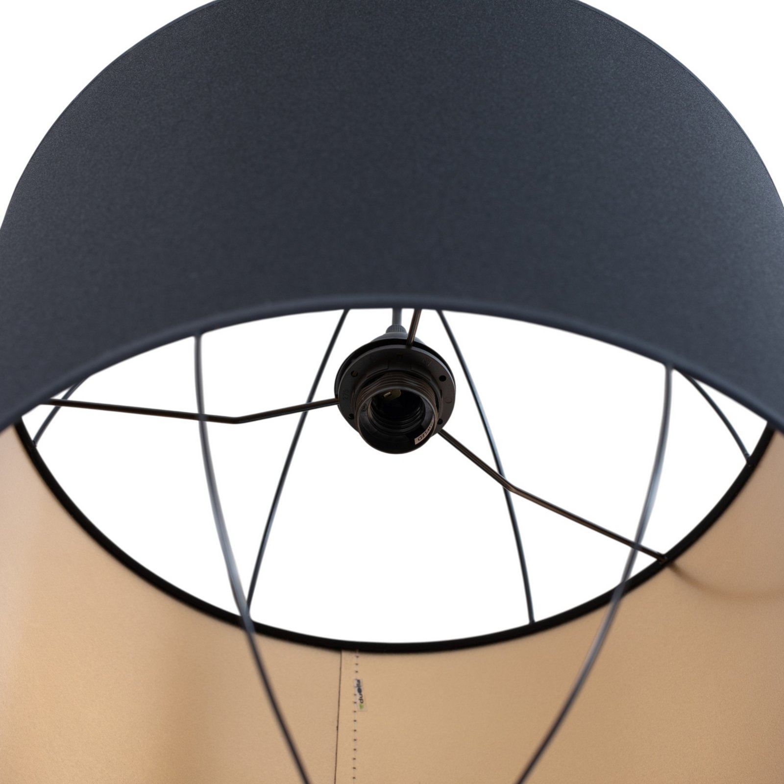 Lampion Viseće svjetlo srednje veličine, crno/zlatno, tkanina, E27