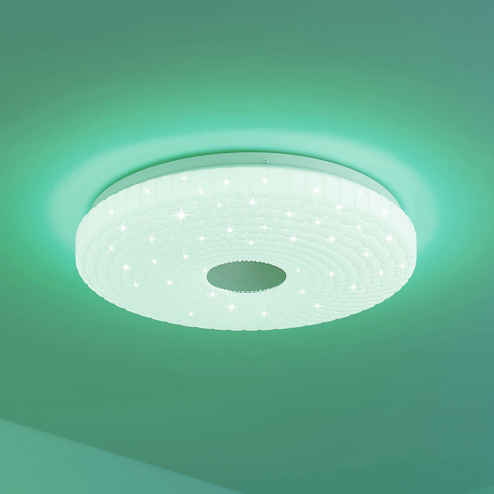 Lindby Laubini lampa sufitowa LED, RGBW, CCT 38 cm