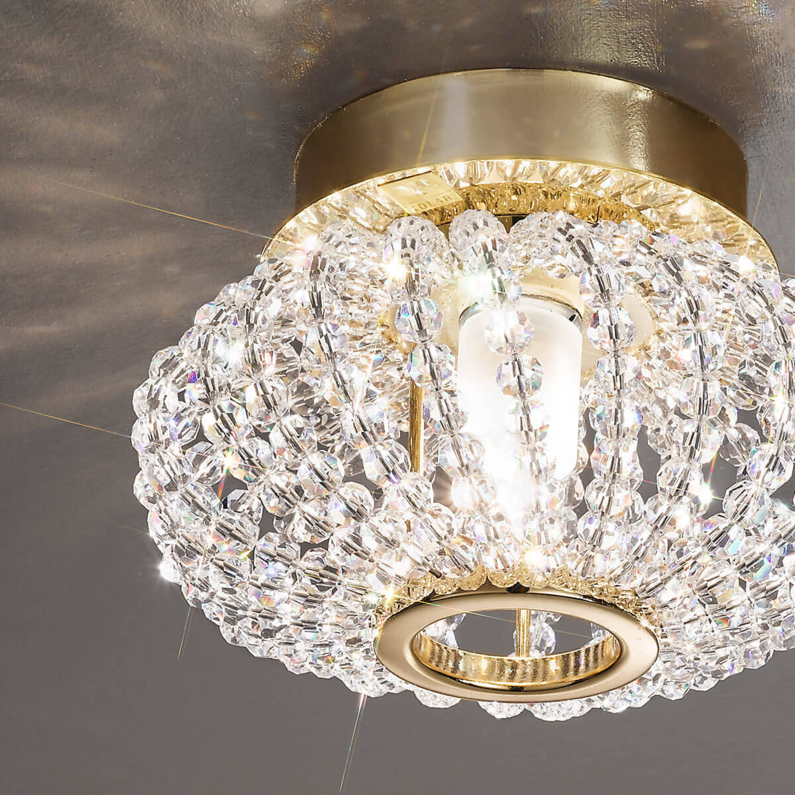 KOLARZ Carla - crystal ceiling light with gold