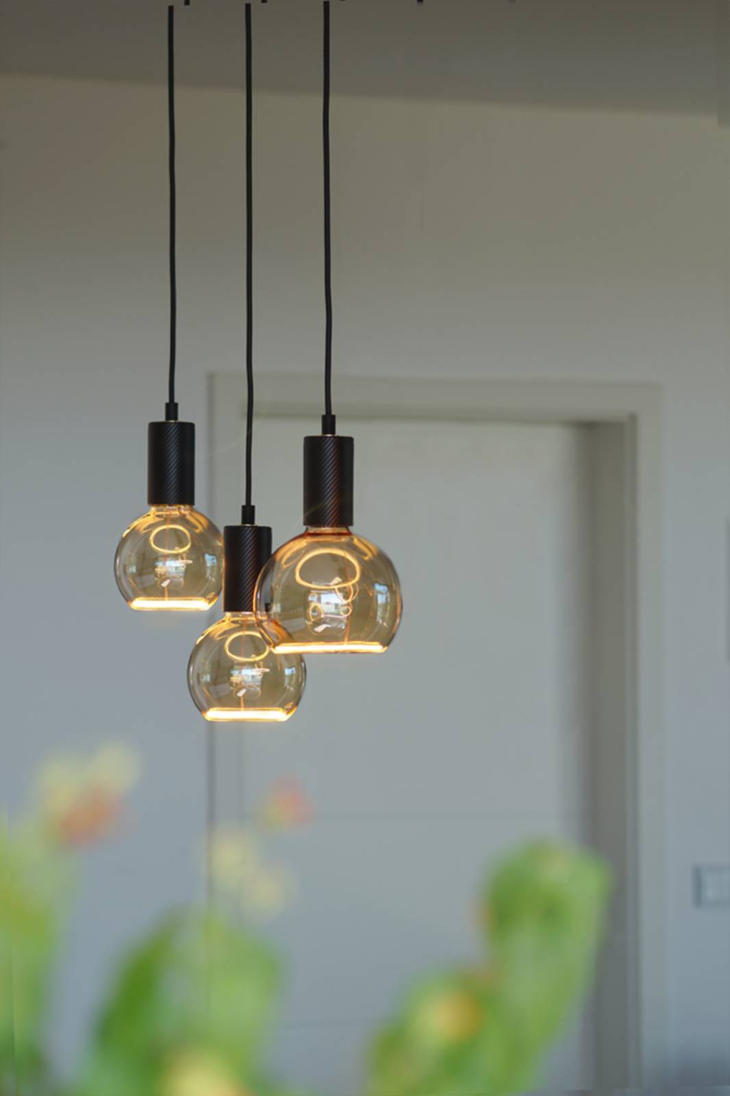 SEGULA Hängeleuchte Madox 3X Wave, schwarz, Stahl, E27 günstig online kaufen