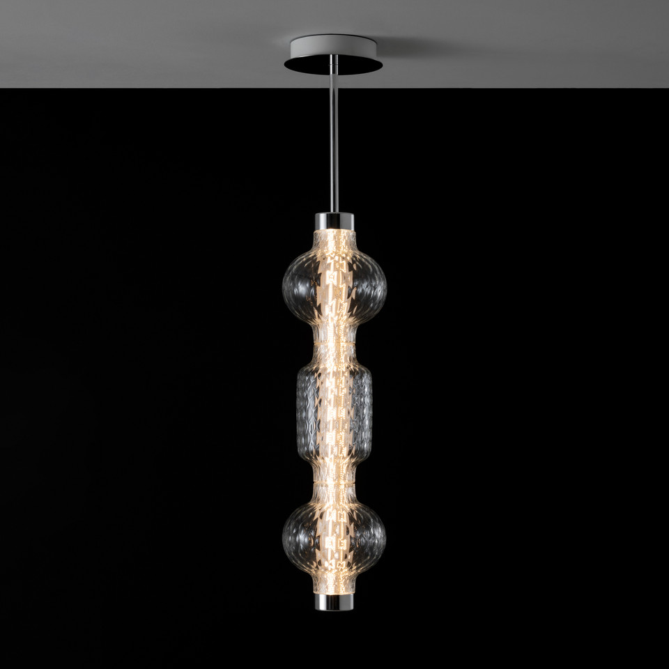 Artemide Alambicco Vertical App LED-hänglampa 73 cm 2 700 K, transparent från Artemide