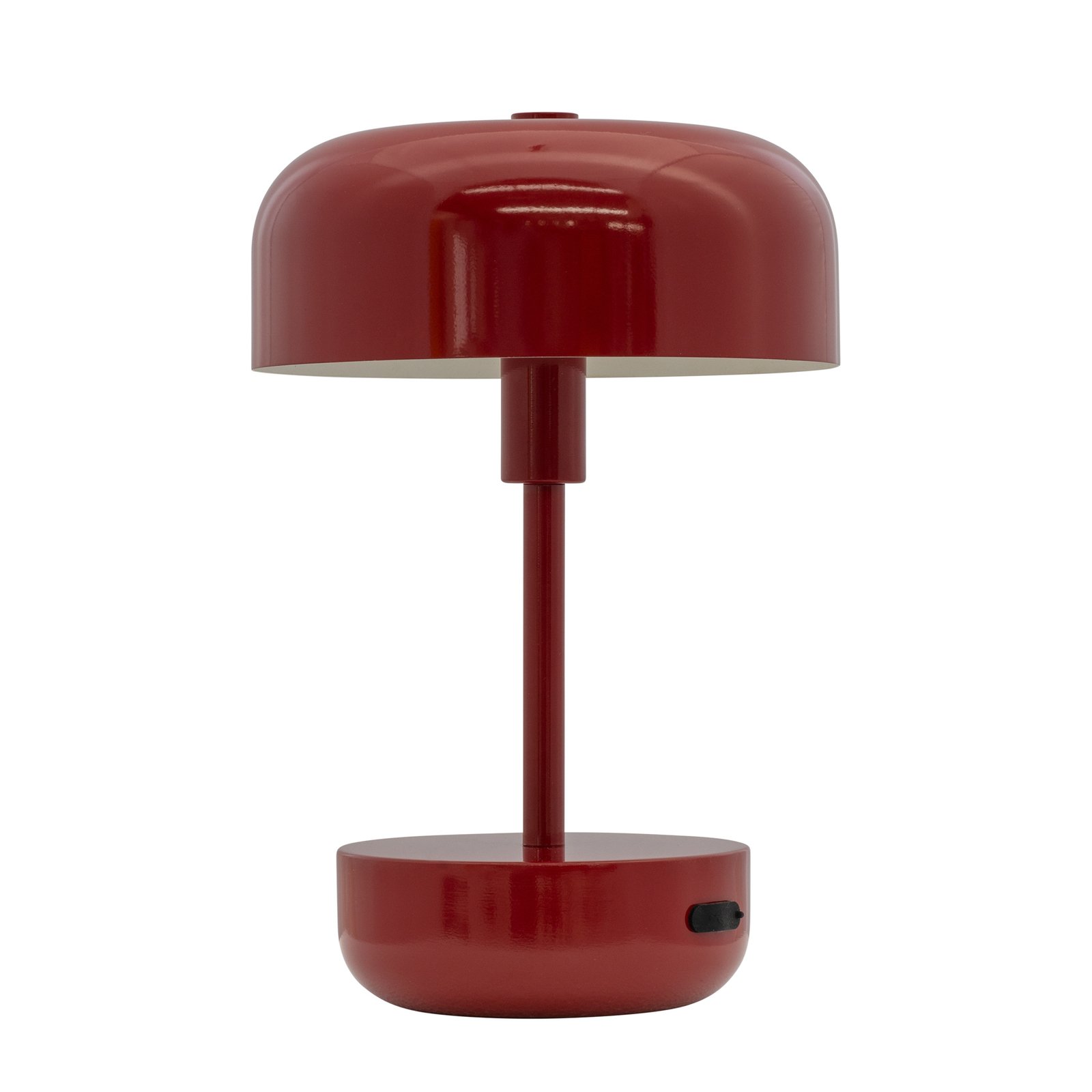 "Dyberg Larsen Haipot" stalinė lempa IP44 su įkraunama baterija, raudona