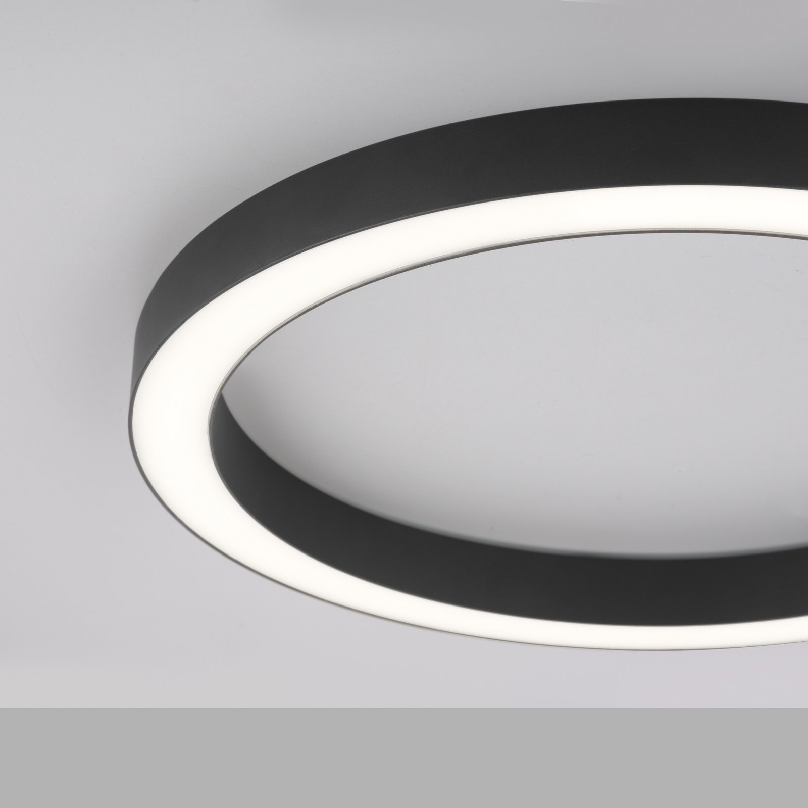 PURE Lines LED stropné svietidlo, okrúhle Ø50cm antracit