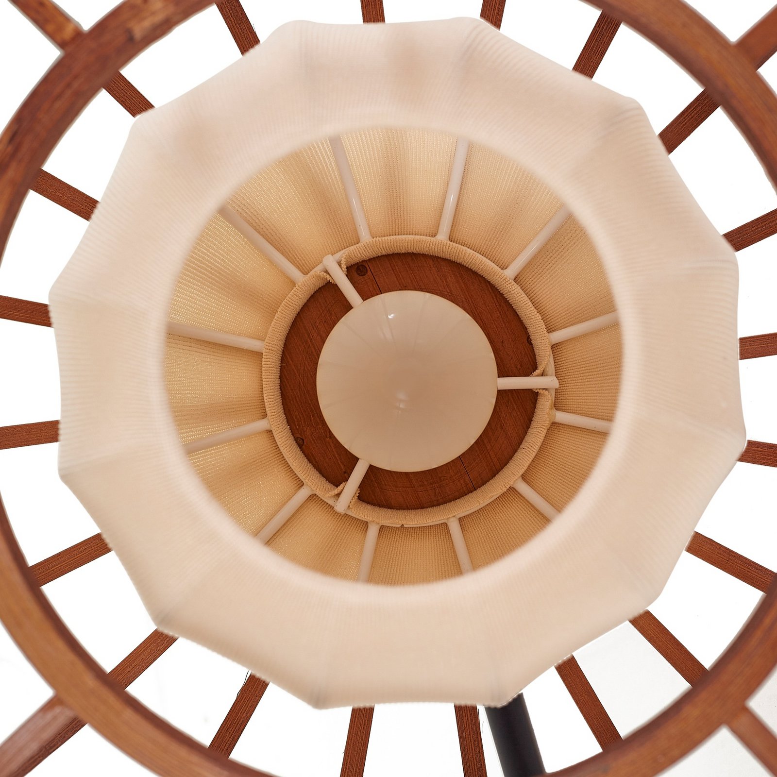 Davella Applique Ø 26 cm nero Bambù Tessuto - Lindby