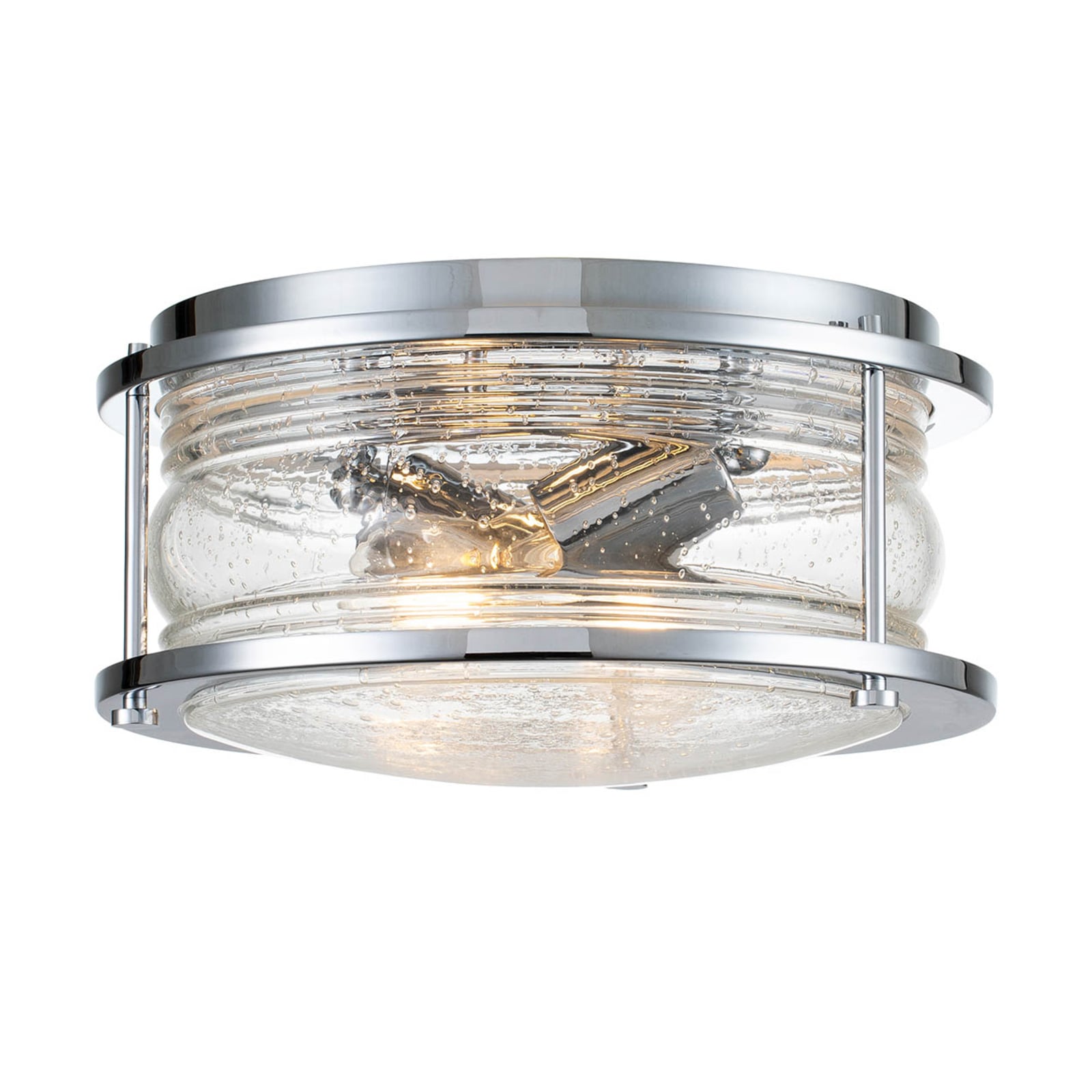 Ashland Bay loftlampe, krom, Ø 30,5 cm, IP44 – KICHLER