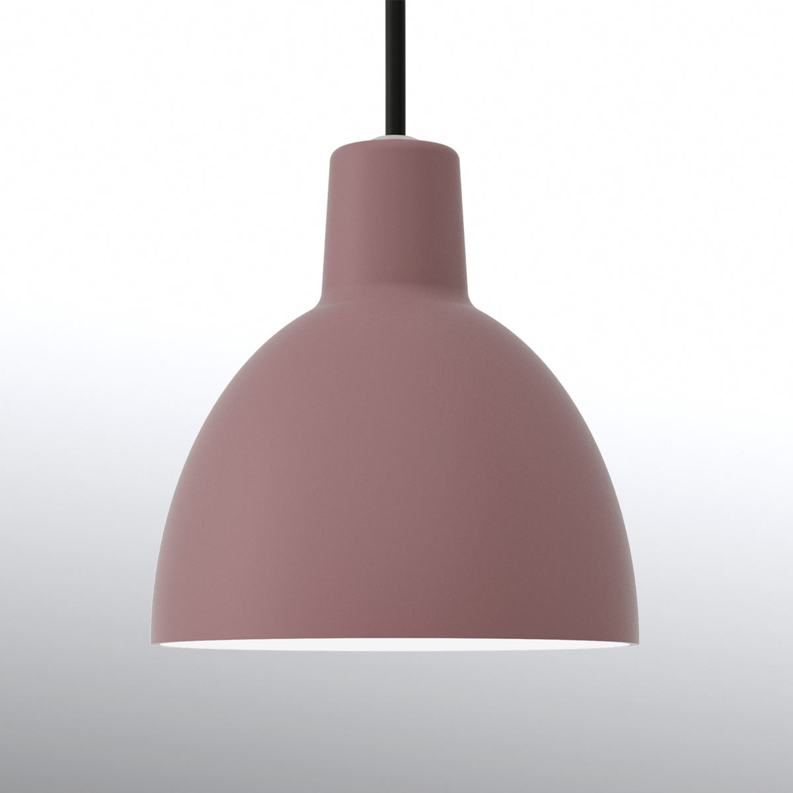 Minimalistische hanglamp Toldbod 120, donker rosé